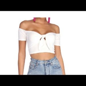 Crop top with bow
